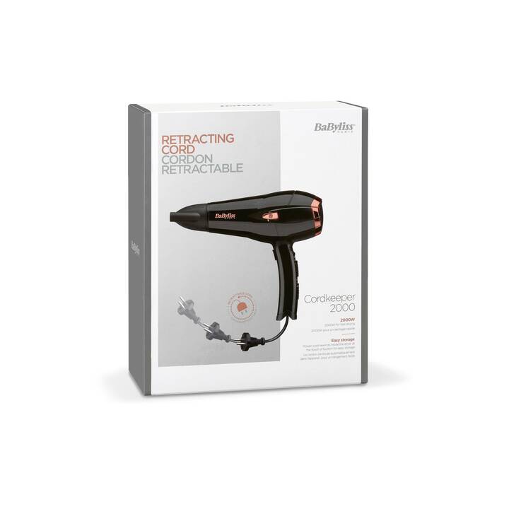 BABYLISS D373CHE Retracord System (2000 W, Noir)