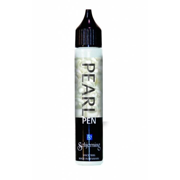 SCHJERNING Textile couleur Pearl Pen (28 ml, Blanc)