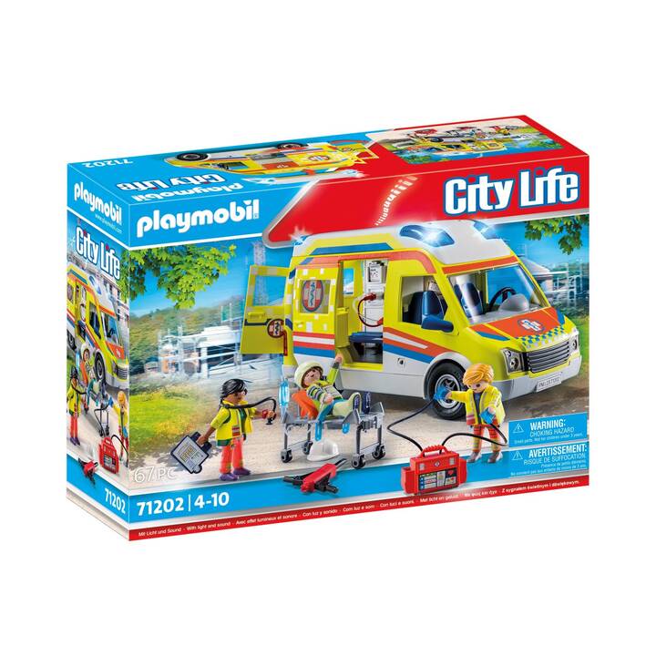 PLAYMOBIL City Life Rettungswagen mit Licht & Sound (71202)