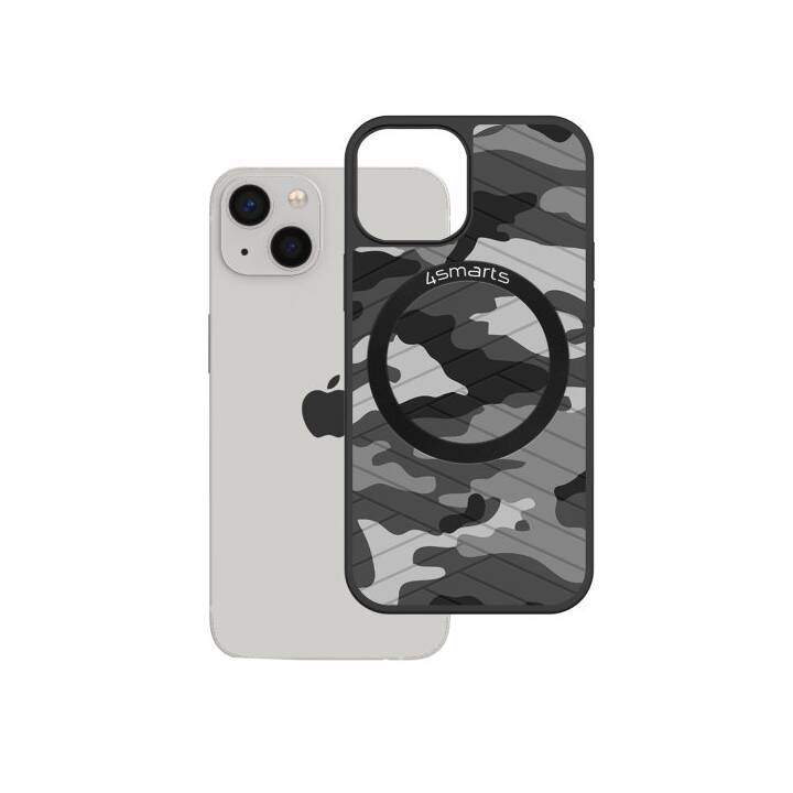 4SMARTS Backcover Jungle With UltiMag (iPhone 13, Gris, Black)