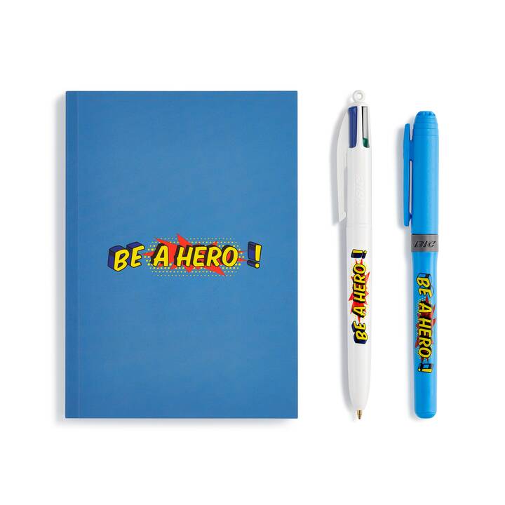 BIC Kugelschreiber My Message Kit Be a Hero (Blau)