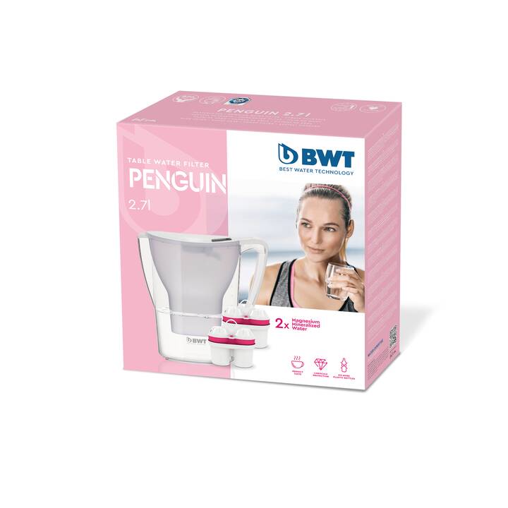 BWT Tischwasserfilter Penguin (1.5 l, Weiss)