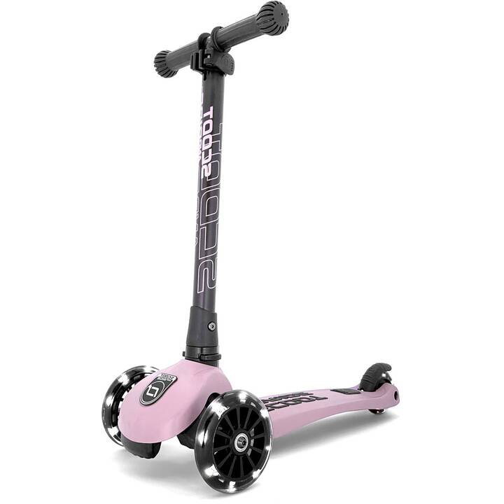 Scoot And Ride Highwaykick 3 &ndash; Monopattino LED Per Bambini 3-6 Anni, Manubrio Regolabile E Pieghevole, Personalizzabile Con Nome