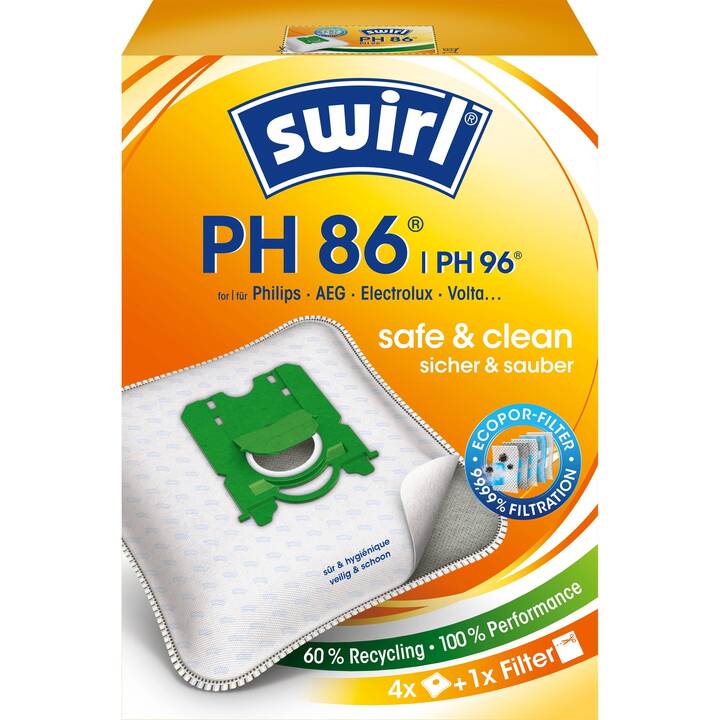 SWIRL Sacchetti aspirapolvere PH 86 / PH 96 (4 pezzo)