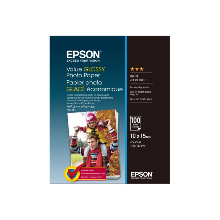 EPSON Value Papier photo (100 feuille, 100 x 150 mm, 183 g/m2)