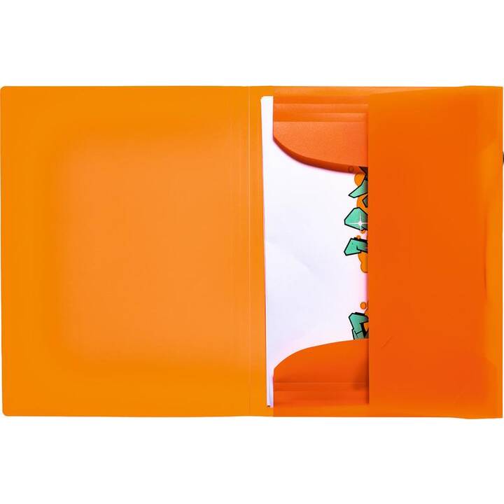 HERMA Gummizugmappe (Orange, Neonorange, A4, 1 Stück)