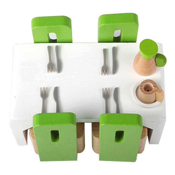 HAPE TOYS Set di mobili per bambole (Bianco, Verde, Marrone)
