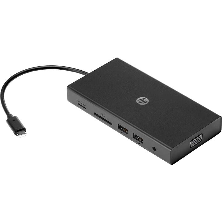 HP Travel 1C1Y5AA (10 Ports, USB Type-C, USB Type-A, USB 2.0, RJ-45, Jack 3.5 mm, HDMI, VGA)