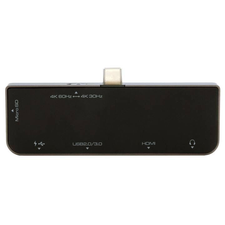 EXSYS Stazione d'aggancio 5 in 1  (HDMI, USB 3.1 di tipo A, USB 3.1 di tipo C)