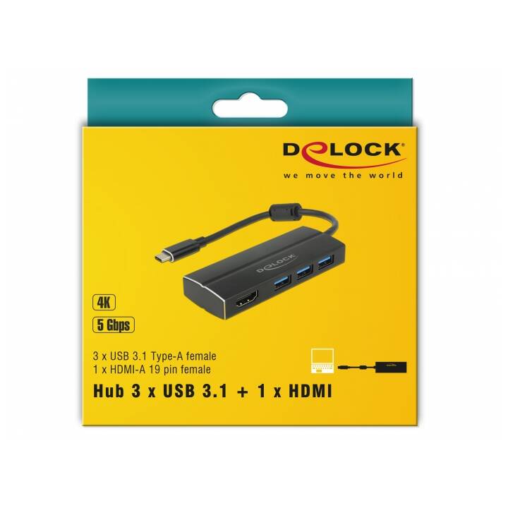 DELOCK Concentrateur USB 63931