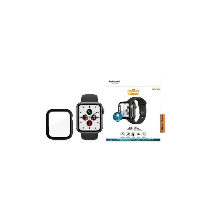 PANZERGLASS Full Body Apple Watch 4/5/6/SE 40mm Schutzfolie (Apple Watch 40 mm, Transparent, Schwarz)