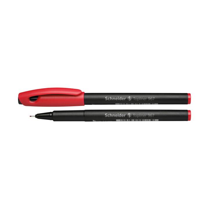 SCHNEIDER Topliner 967 Penna a fibra (Rosso, 1 pezzo)