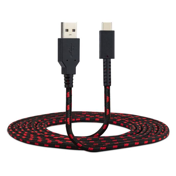 PDP Charging Cavo (Nintendo Switch, Nero, Rosso)