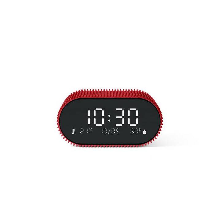 LEXON Klassischer Wecker Ray Clock (Rot)