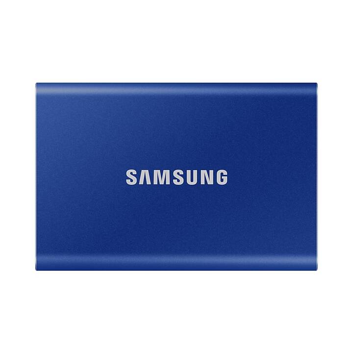 SAMSUNG Portable SSD T7 (USB Typ-C, 500 GB, Blau)