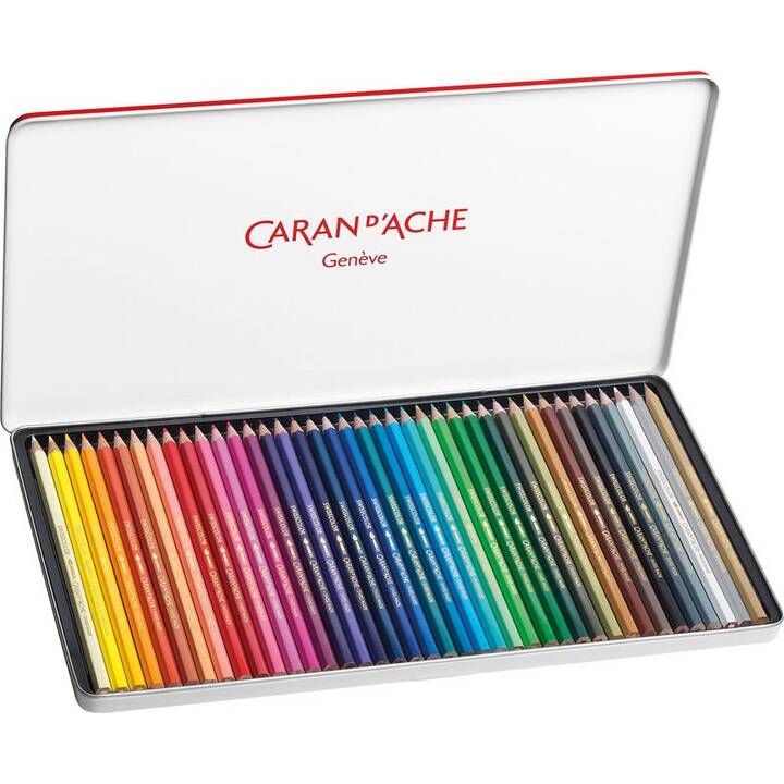 CARAN D'ACHE Farbstift Swisscolor (Mehrfarbig, 40 Stück)