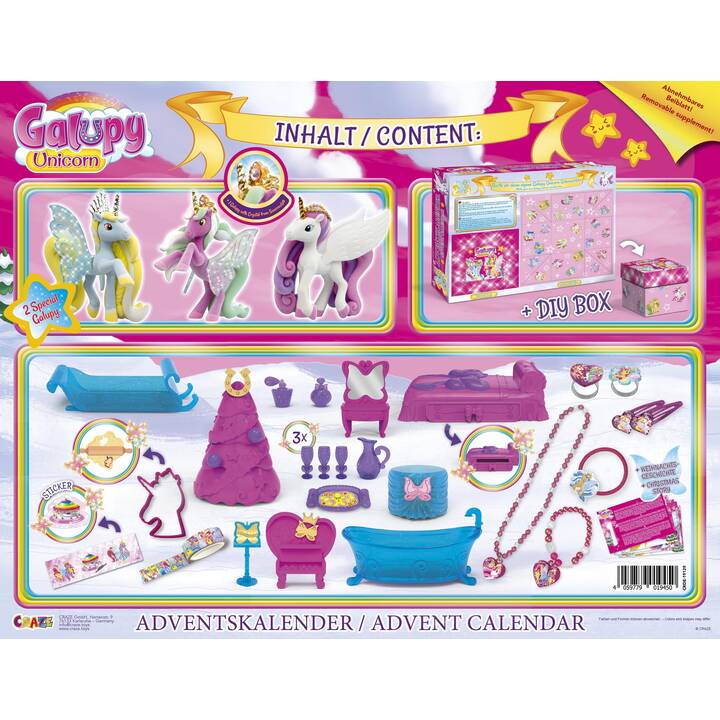 CRAZE Animali Beauty Galupy Unicorn Calendario dell'avvento giocattolo
