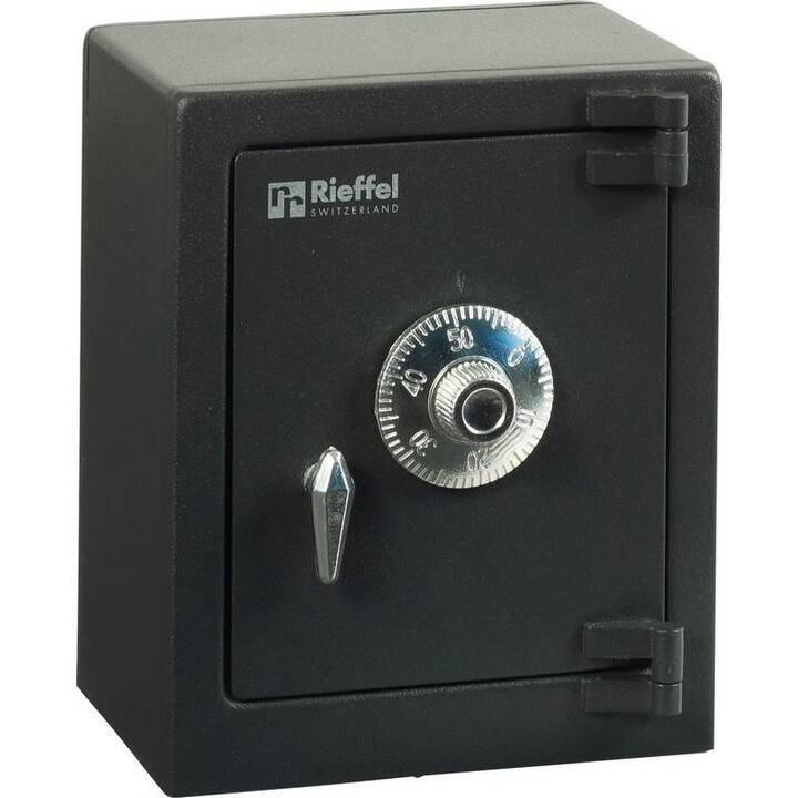 RIEFFEL Tresor Mini-Safe (Schwarz, Anthrazit)