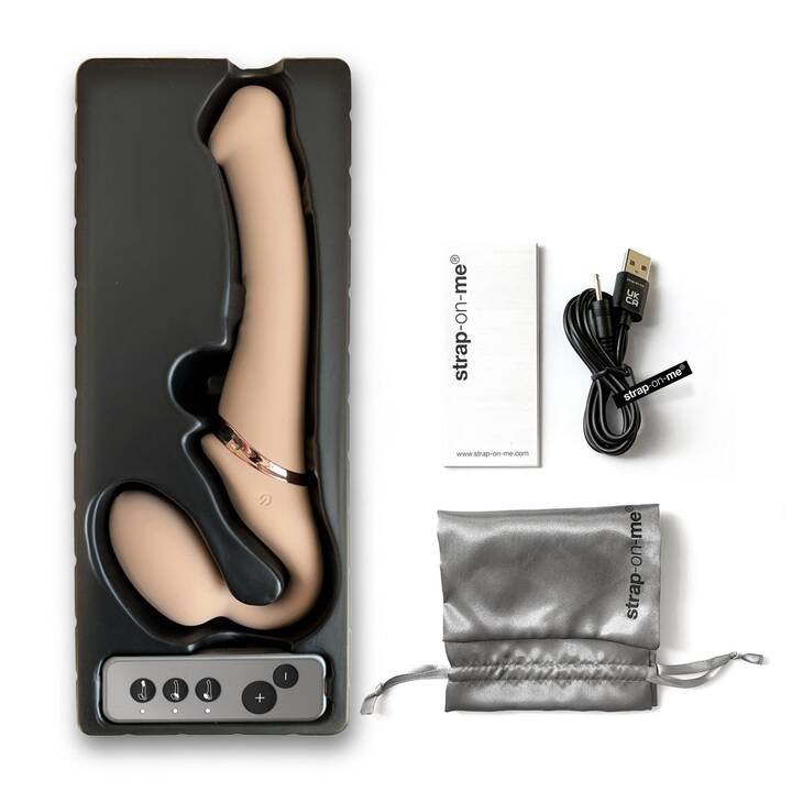 STRAP-ON-ME Vibratore anale e vaginale Flesh 