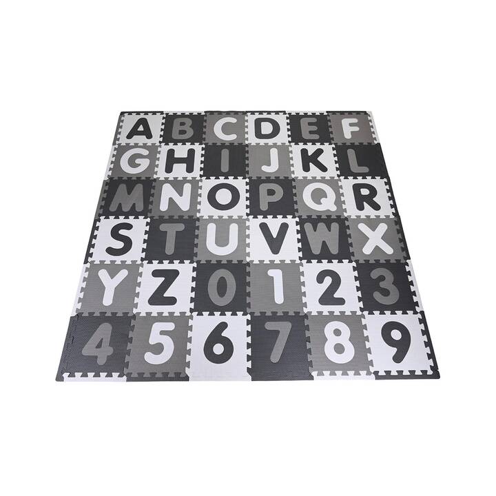 KNORRTOYS Puzzlematte Alphabet + (Gemustert, 180 x 180 cm)