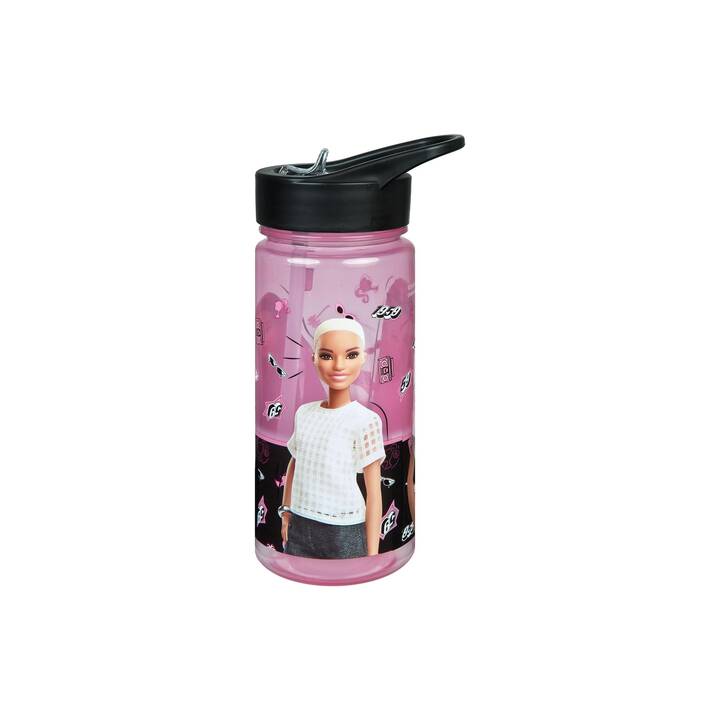 SCOOLI Trinkflasche Barbie (0.5 l, Schwarz, Rosa, Mehrfarbig)