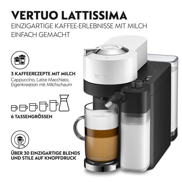 DELONGHI Vertuo Lattissima (Nespresso Vertuo, Bianco)
