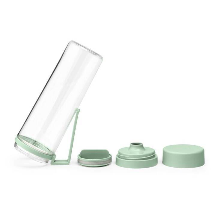 BRABANTIA Trinkflasche Make & Take (500 ml, Hellgrün, Transparent, Grün)