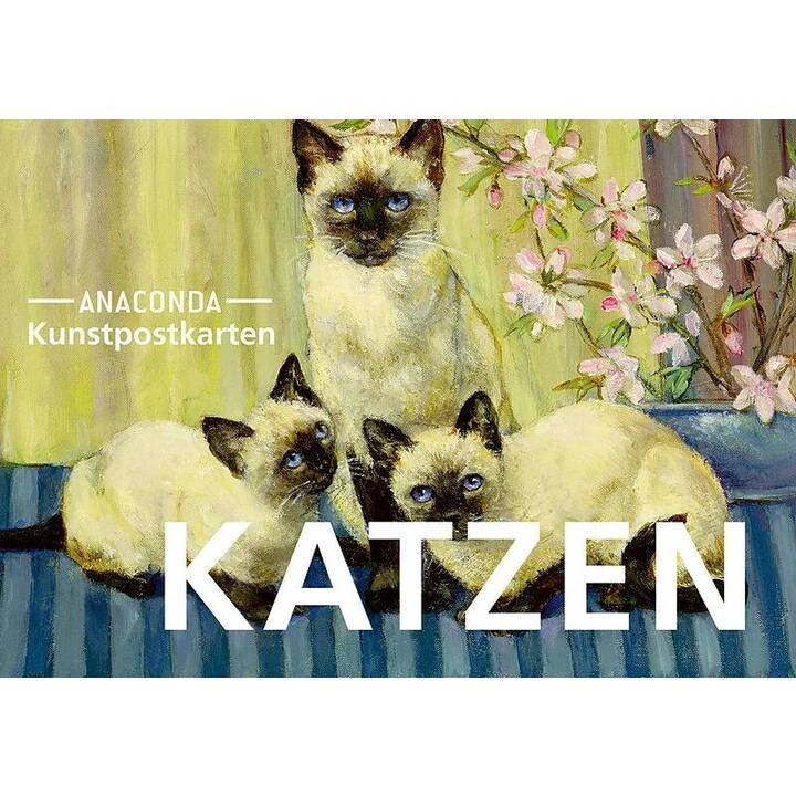 ANACONDA VERLAG Carte postale Katzen (Universel, Multicolore)
