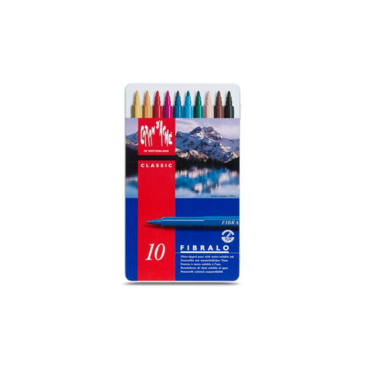 CARAN D'ACHE Fibralo Filzstift (Mehrfarbig, 10 Stück)