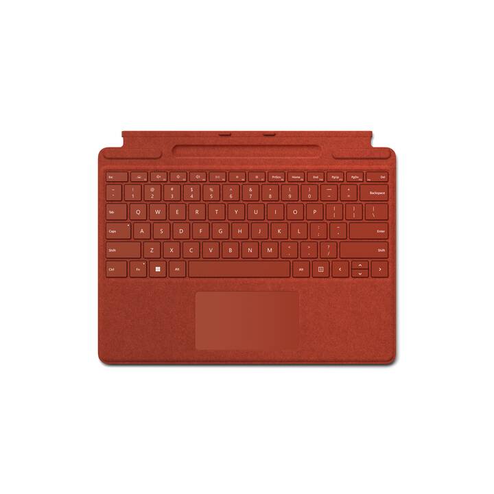 MICROSOFT Surface Pro Signature + Slim Pen 2 Type Cover / Tablet Tastatur (13", Surface Pro 8, Surface Pro 9, Surface Pro X, Poppy Red)
