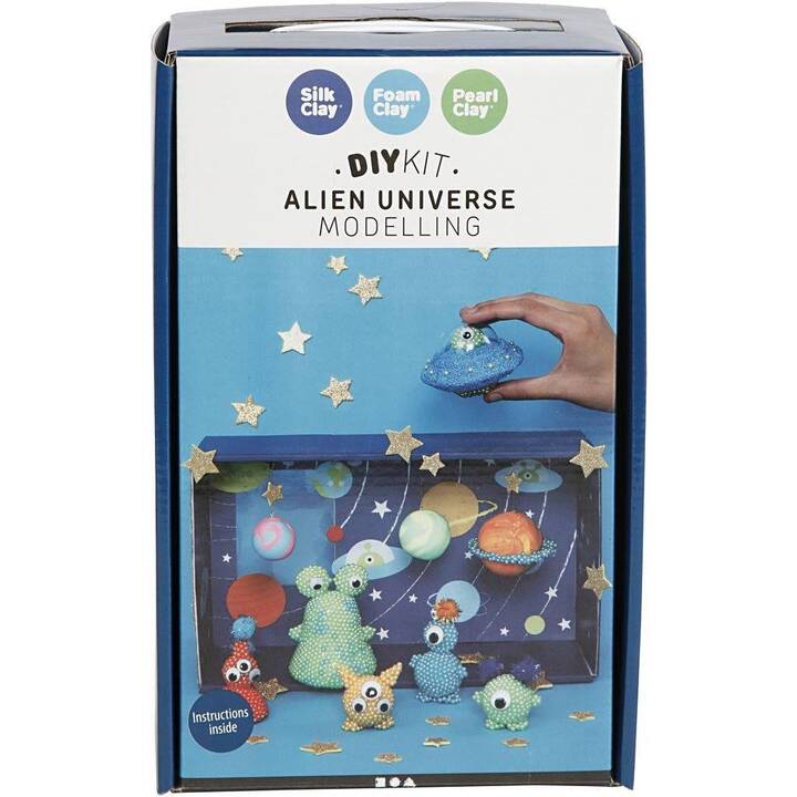 CREATIV COMPANY Pasta per modellare Foam & Silk Clay Set Alien (Multicolore)