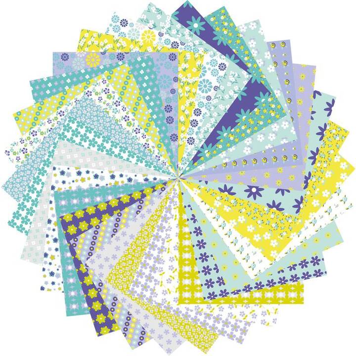 AVENUE MANDARINE Pliage du papier Flowers (Multicolore, 60 feuille)