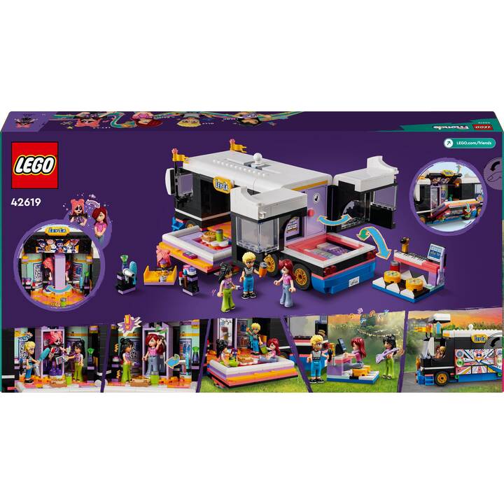 LEGO Friends Le tourbus de la star de la pop (42619)