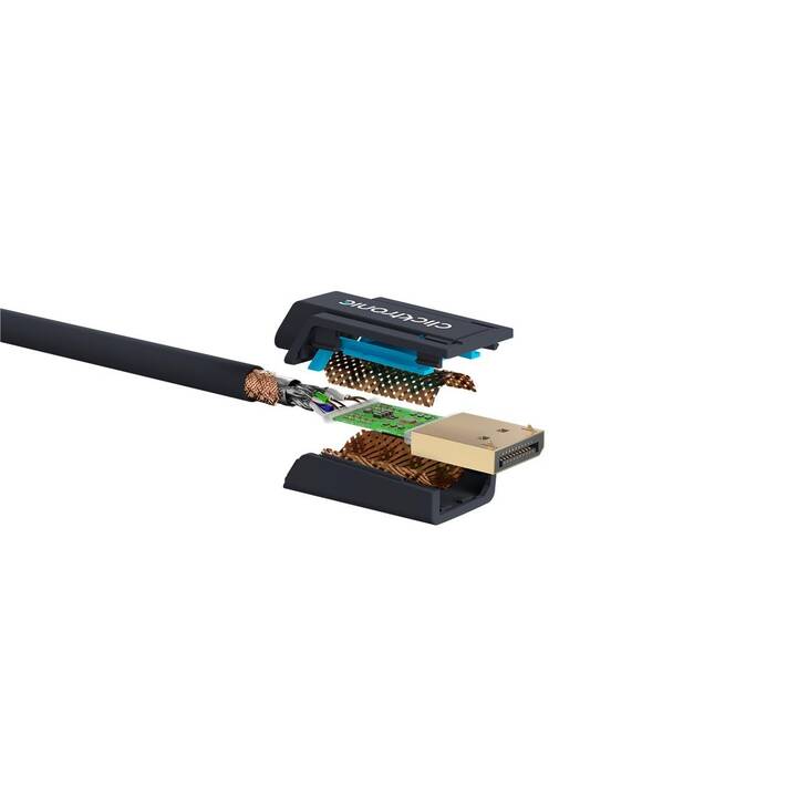 CLICKTRONIC Câble de connexion (Port écran, HDMI Typ-A, 3 m)