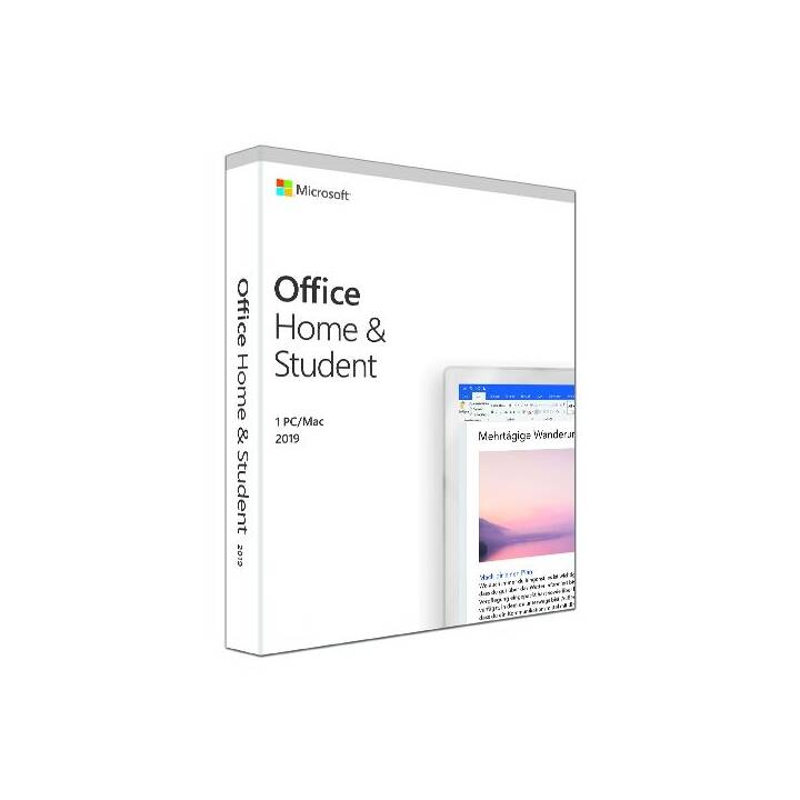 MICROSOFT Office Home & Student 2019 (Version complète, 1x, Allemand)