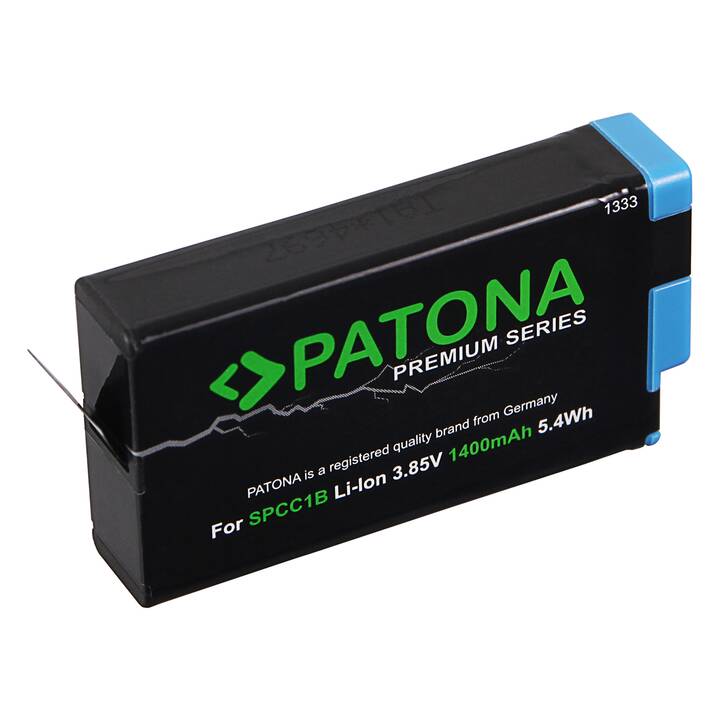 PATONA GoPro Premium Kamera-Akku (Lithium-Ionen, 1400 mAh)