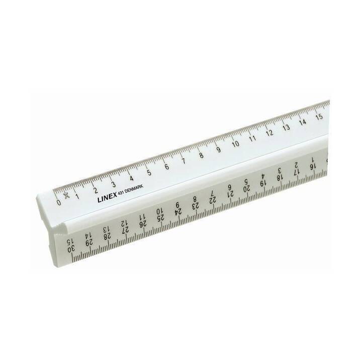 LINEX A/S Righello (30 cm, Bianco)