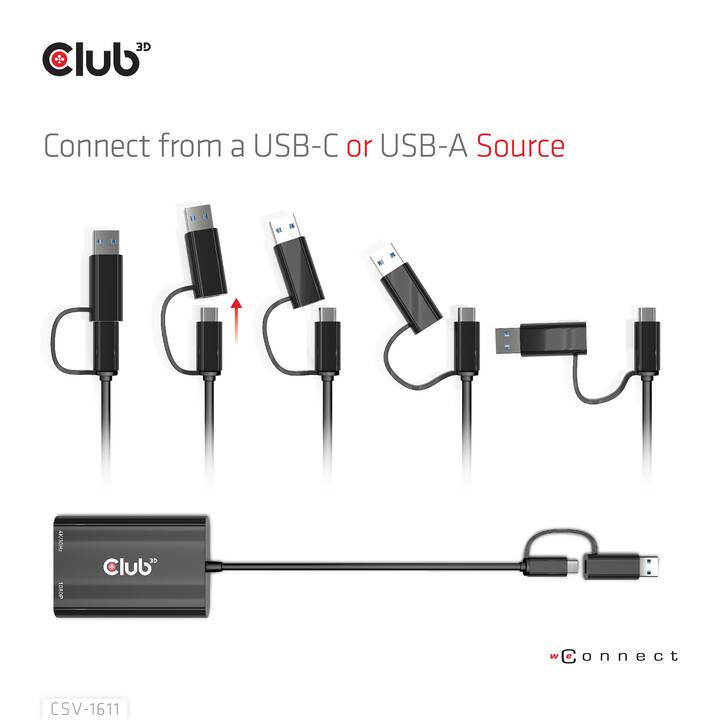 CLUB 3D CSV-1611 Adaptateur vidéo (USB Type-C)