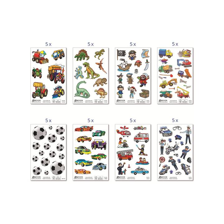 Z-DESIGN Sticker (Fahrzeuge, Dinosaurier, 475 Stück)