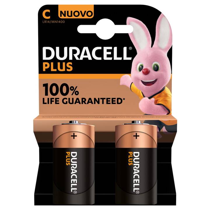 DURACELL Plus Batterie (C / Baby / LR14, 2 Stück)