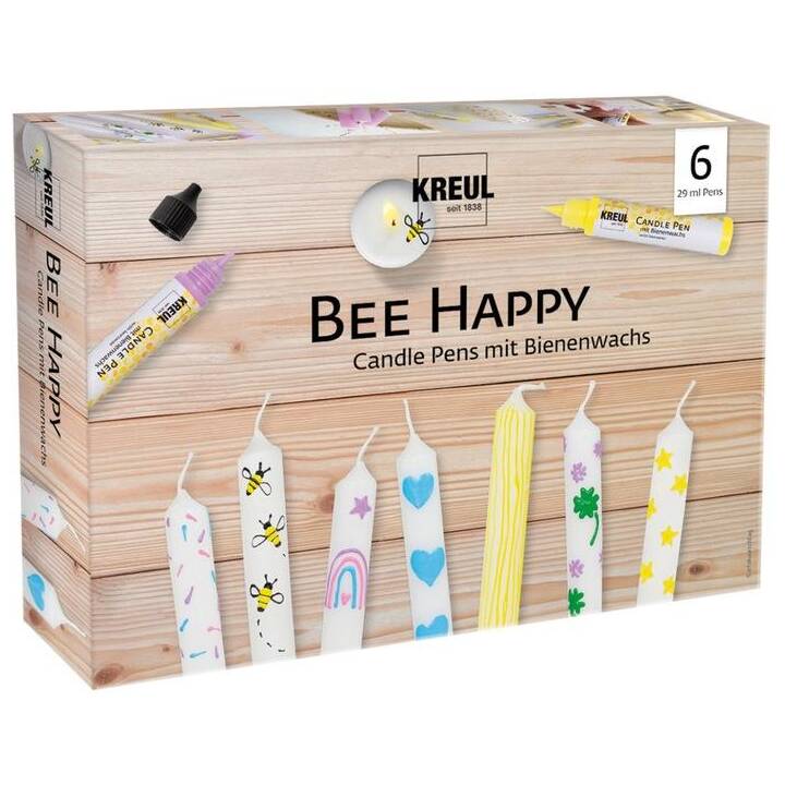 C. KREUL Cire artisanale CandlePen Bee Happy (Multicolore, Plastique)