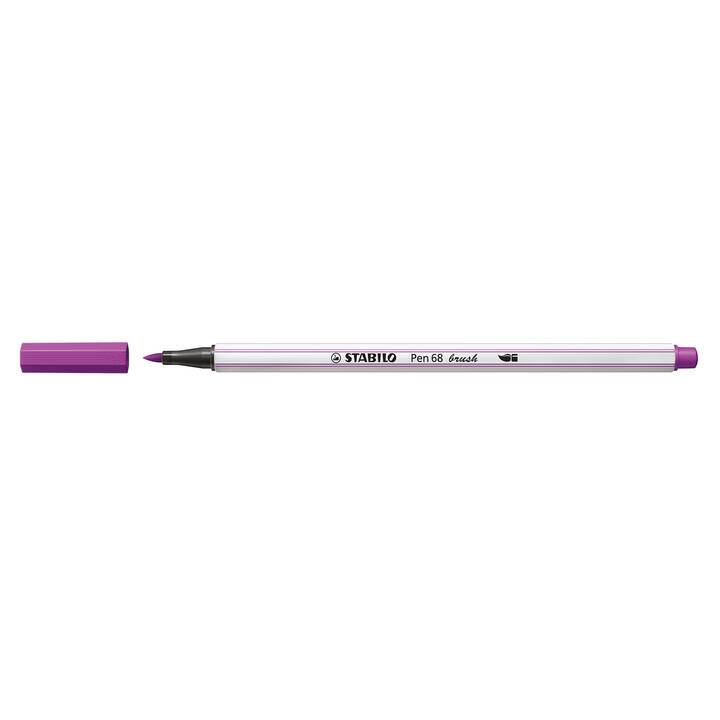 STABILO Pen 68 brush Crayon feutre (Mauve, 1 pièce)