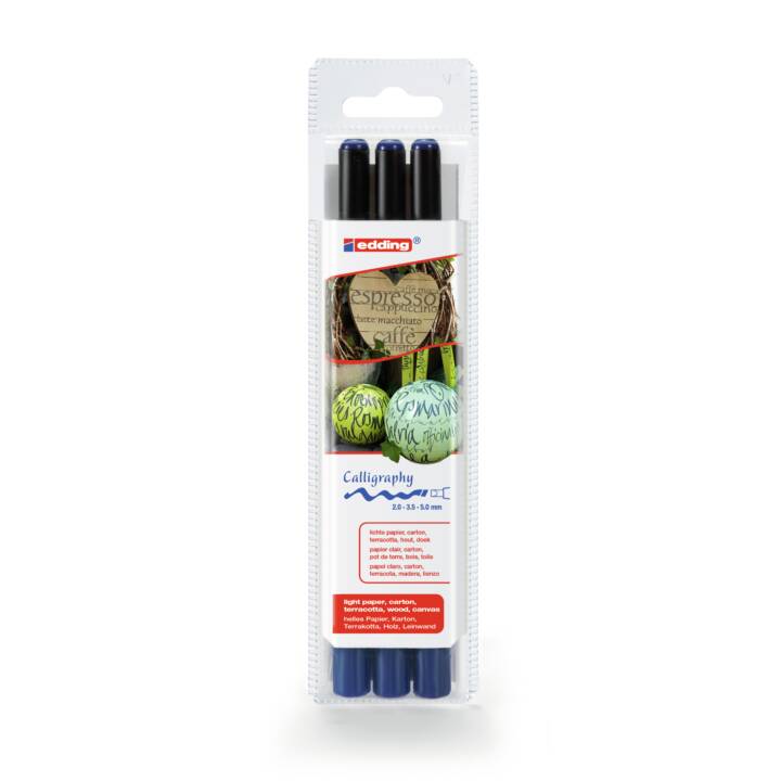 Edding 1255 calligraphy pen asorti 3 stuks zwart 4 1255 3 001 Edding 1255 calligraphy pen asorti 3 stuks zwart 4 1255 3 001
