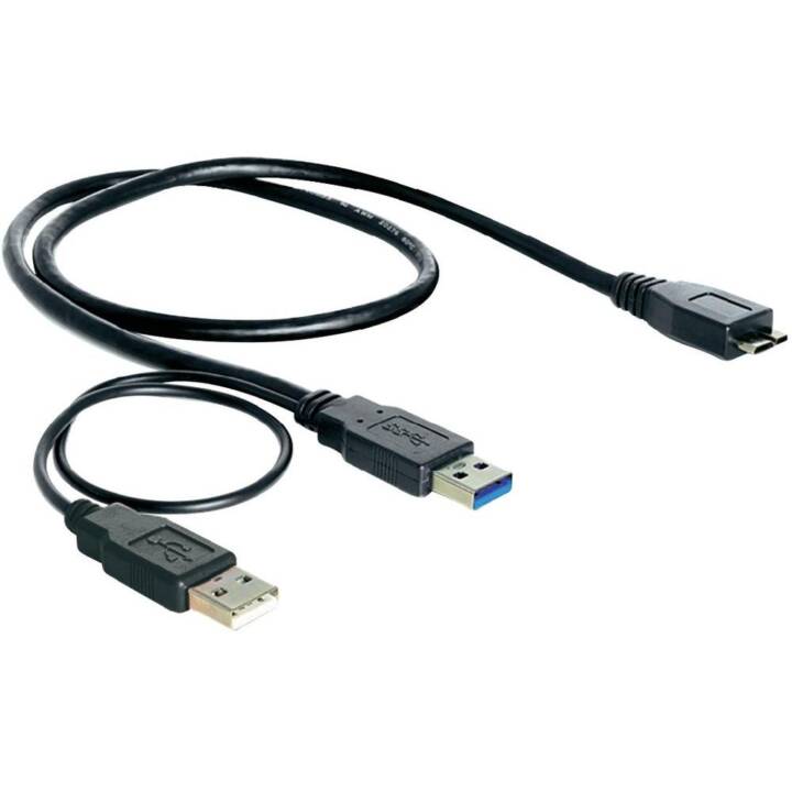 DELOCK 82909 Câble USB (Micro USB 3.0 de type B, USB 3.0 de type A, 0.2 m)