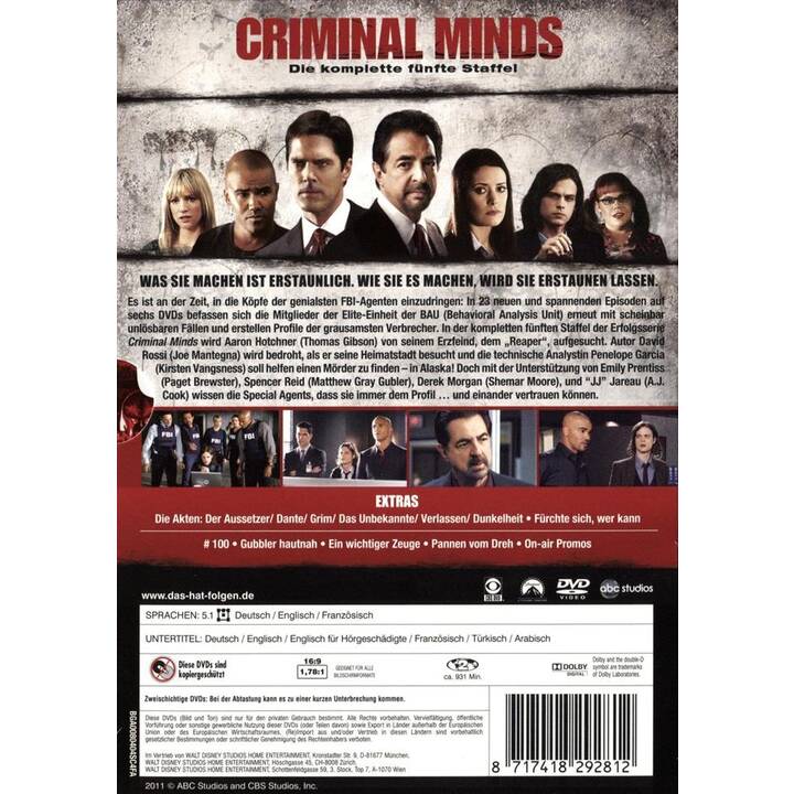 Criminal Minds Stagione 5 (DE, EN, FR)