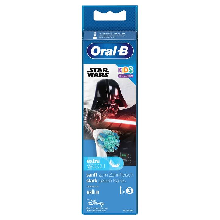 ORAL-B Tête de brossette Kids Star Wars (Ultra doux, 3 pièce)
