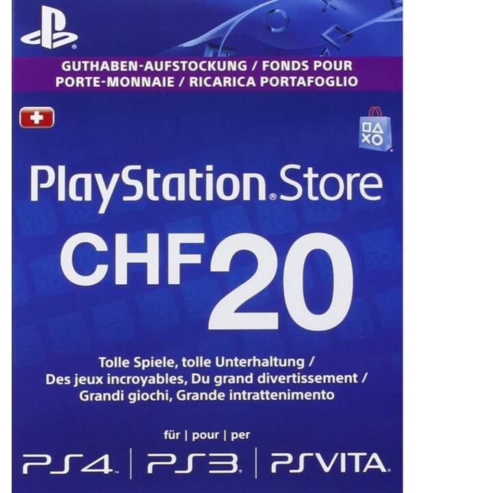 SONY PSN Live-Card CHF 20 (PKC, IT, DE, FR)