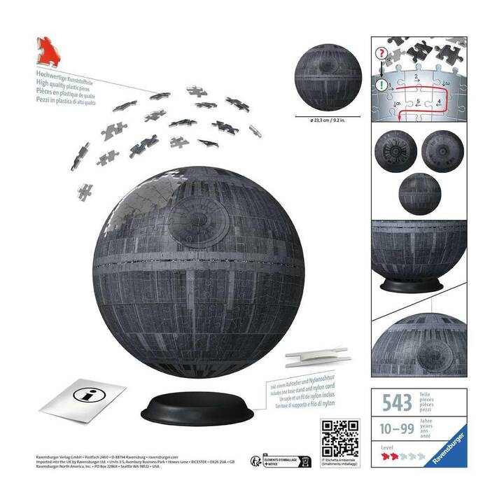RAVENSBURGER Star Wars Film et bande dessinée Puzzle 3D (543 x, 540 x)