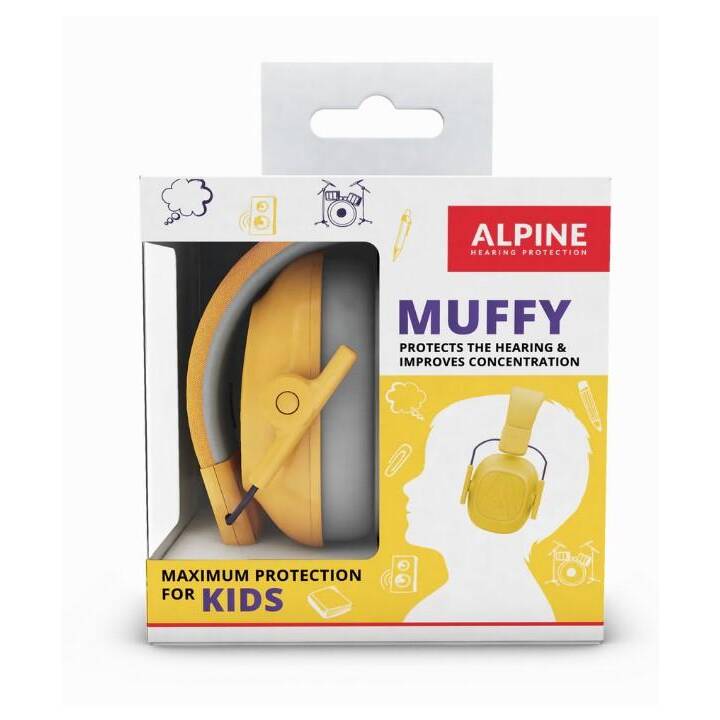 ALPINE Kapsel-Gehörschutz für Kinder Muffy Kids (Gelb)