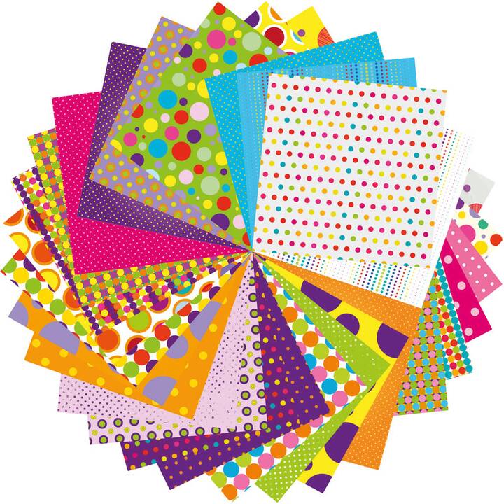AVENUE MANDARINE Pliage du papier Bubbles (Multicolore, 60 feuille)
